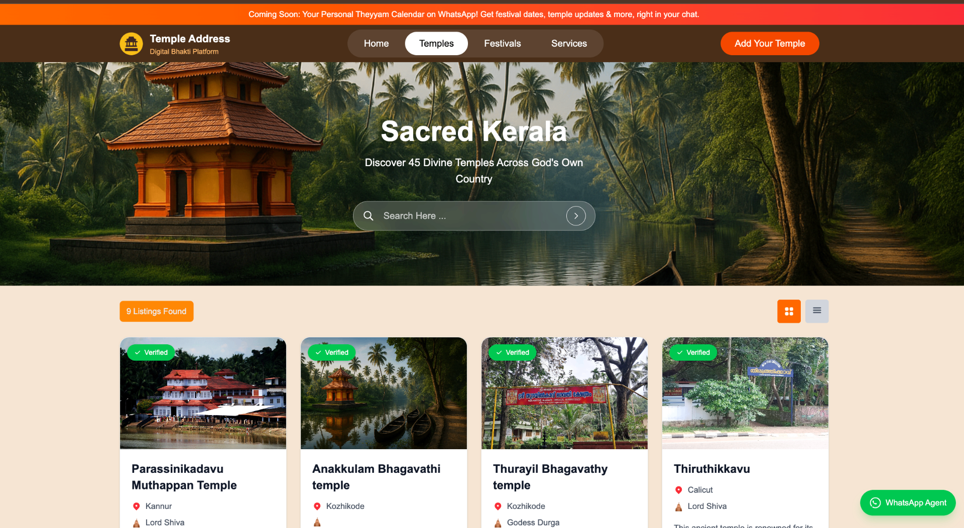 TempleAddress.com - AI-powered temple and heritage tourism platform